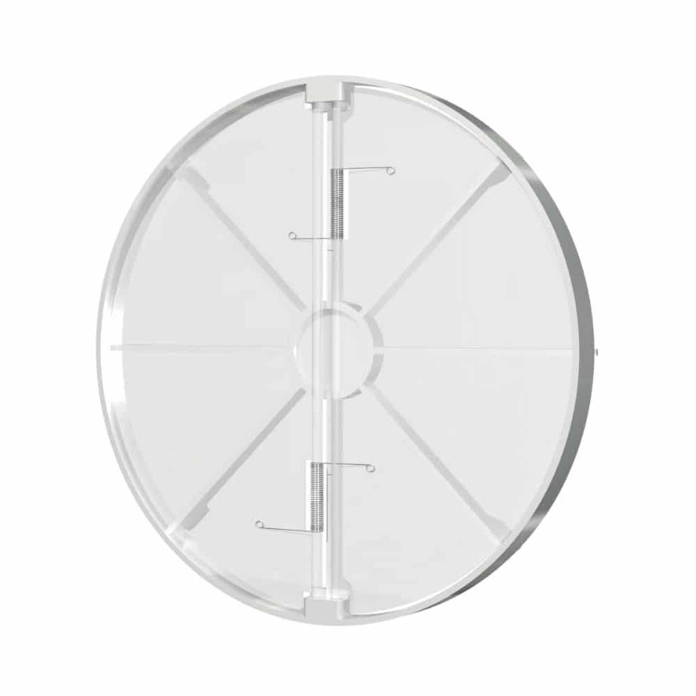 clapeta antiretur pentru ventilator baie o125mm, plastic alb